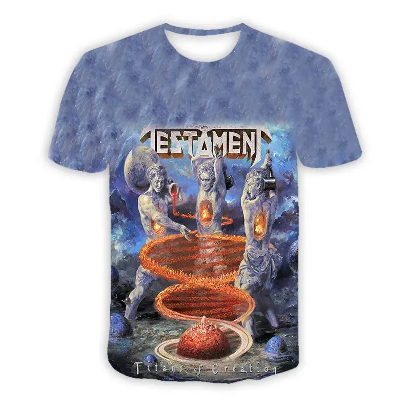 Thrash Metal 3D Printed Testament ROCK Casual T-shirts  Hip Hop T Shirts Harajuku Styles Tops Clothing for Men/Women