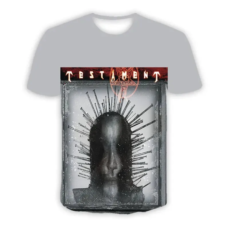 Thrash Metal 3D Printed Testament ROCK Casual T-shirts  Hip Hop T Shirts Harajuku Styles Tops Clothing for Men/Women
