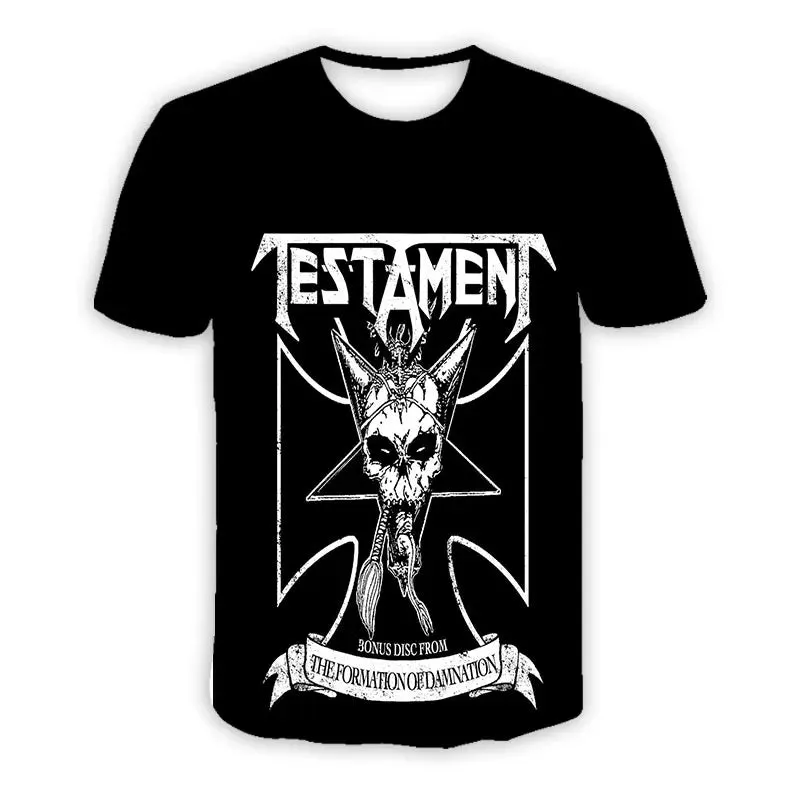 Thrash Metal 3D Printed Testament ROCK Casual T-shirts  Hip Hop T Shirts Harajuku Styles Tops Clothing for Men/Women