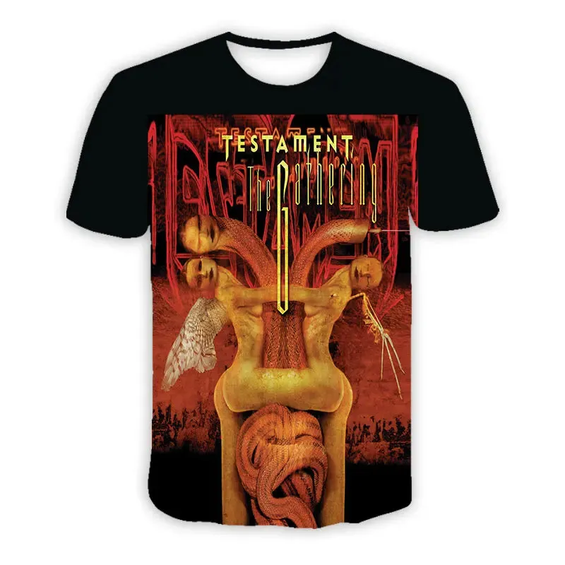 Thrash Metal 3D Printed Testament ROCK Casual T-shirts  Hip Hop T Shirts Harajuku Styles Tops Clothing for Men/Women