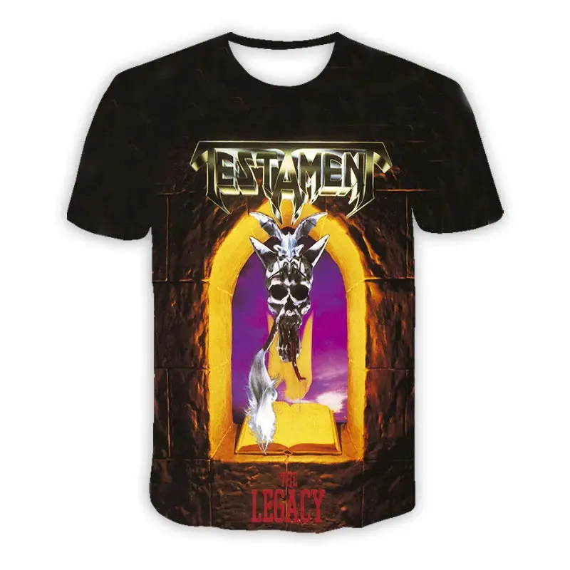 Thrash Metal 3D Printed Testament ROCK Casual T-shirts  Hip Hop T Shirts Harajuku Styles Tops Clothing for Men/Women