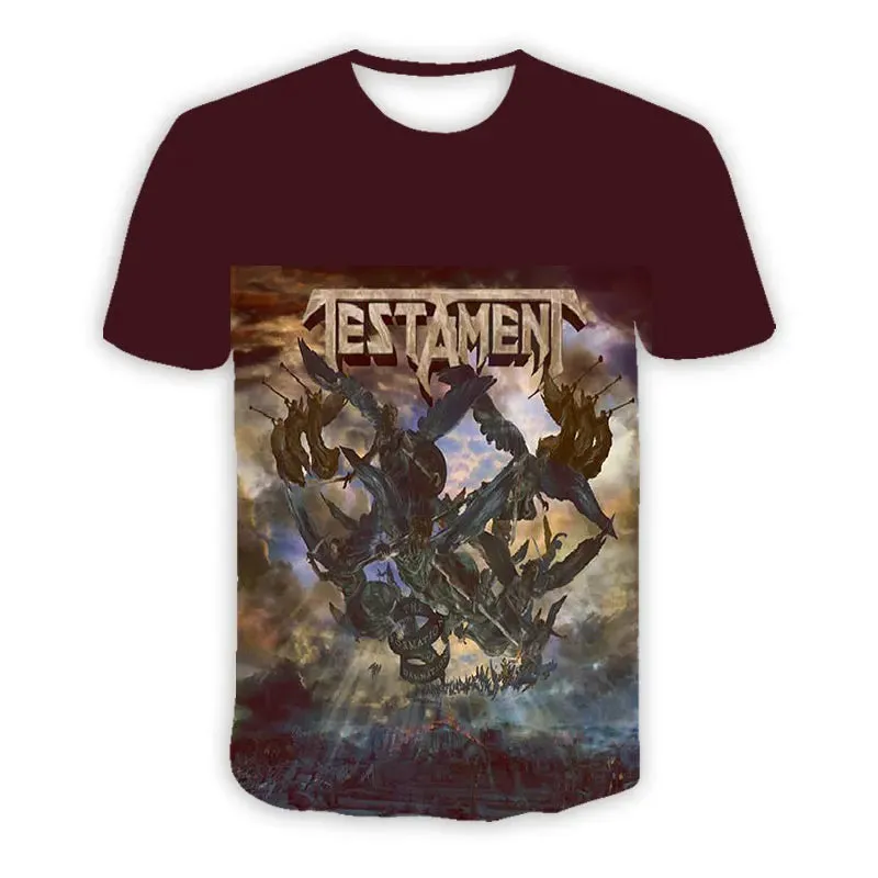Thrash Metal 3D Printed Testament ROCK Casual T-shirts  Hip Hop T Shirts Harajuku Styles Tops Clothing for Men/Women