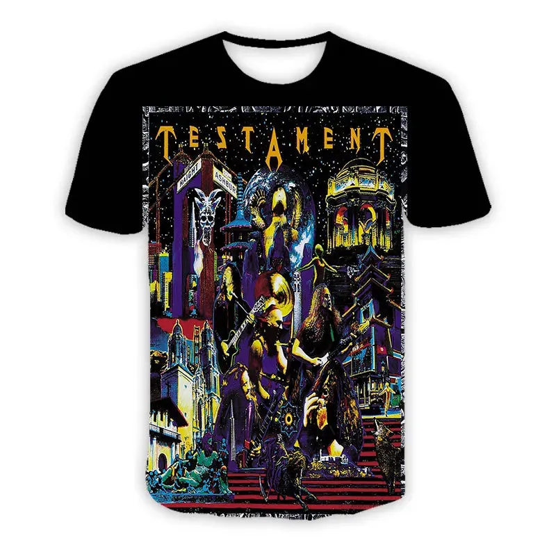 Thrash Metal 3D Printed Testament ROCK Casual T-shirts  Hip Hop T Shirts Harajuku Styles Tops Clothing for Men/Women