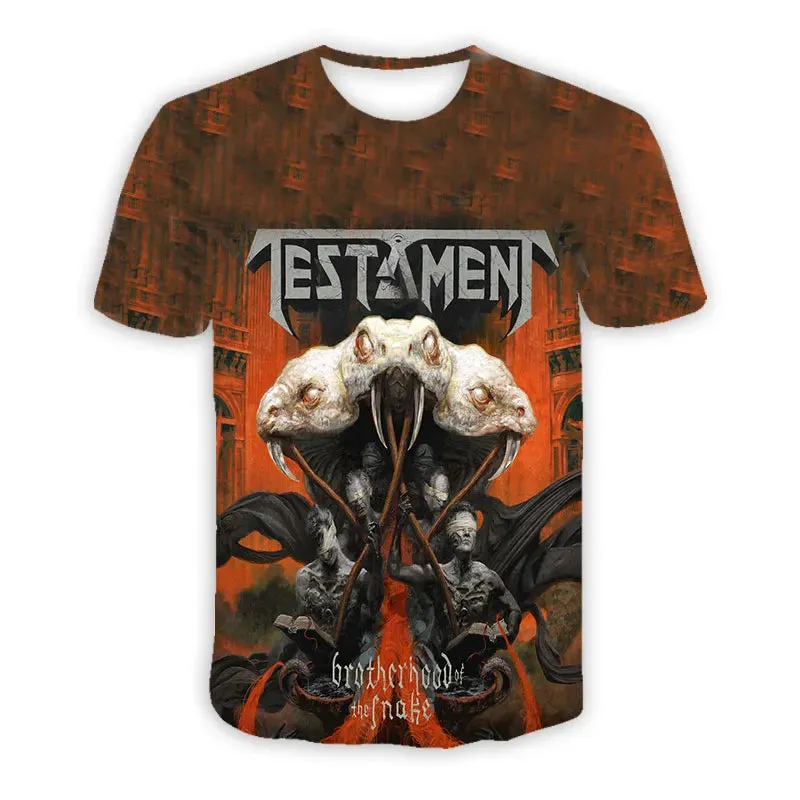 Thrash Metal 3D Printed Testament ROCK Casual T-shirts  Hip Hop T Shirts Harajuku Styles Tops Clothing for Men/Women