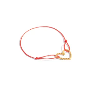 Twisted Heart Cord Bracelet