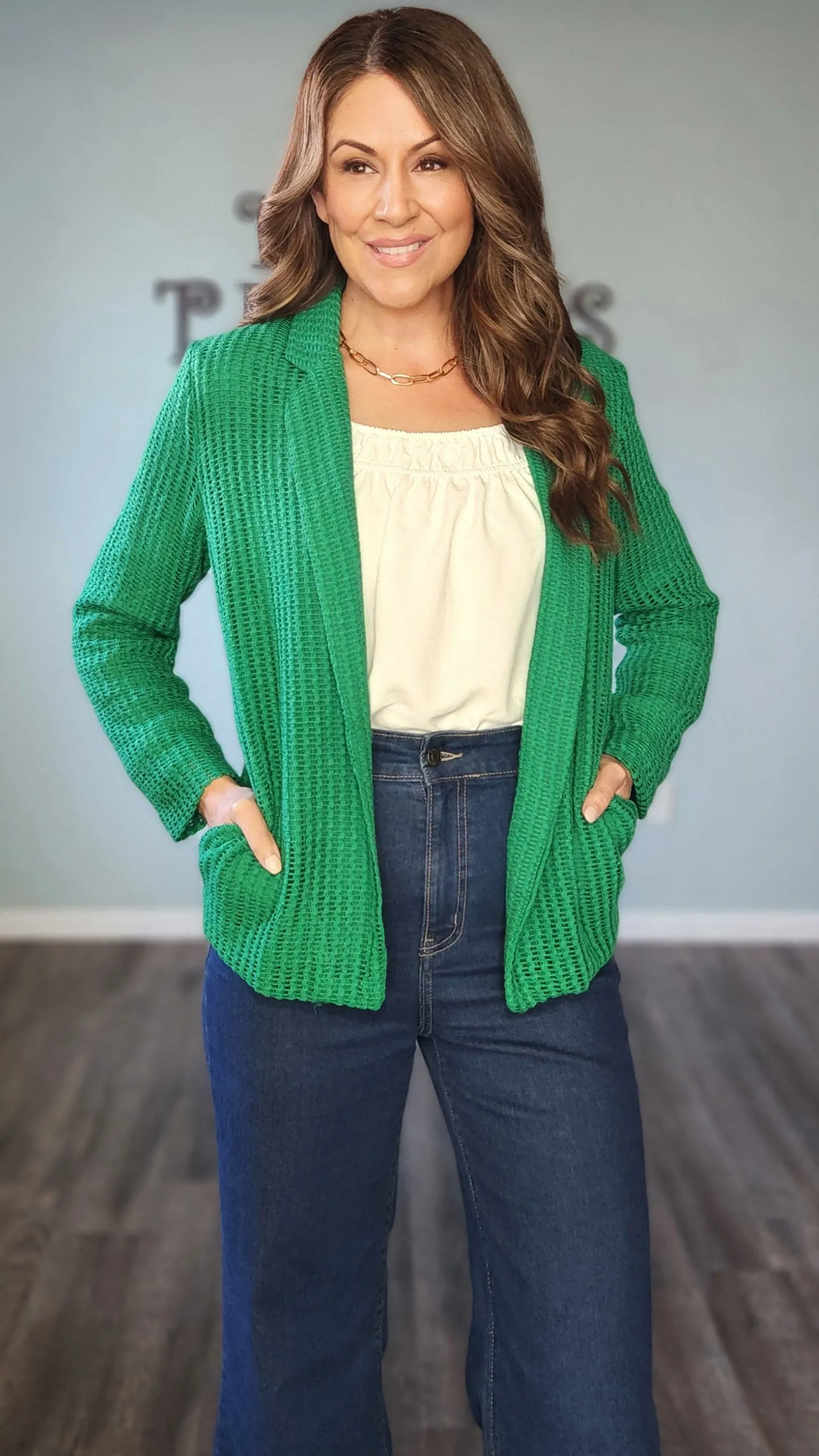 Unique and Fabulous Blazer-Green