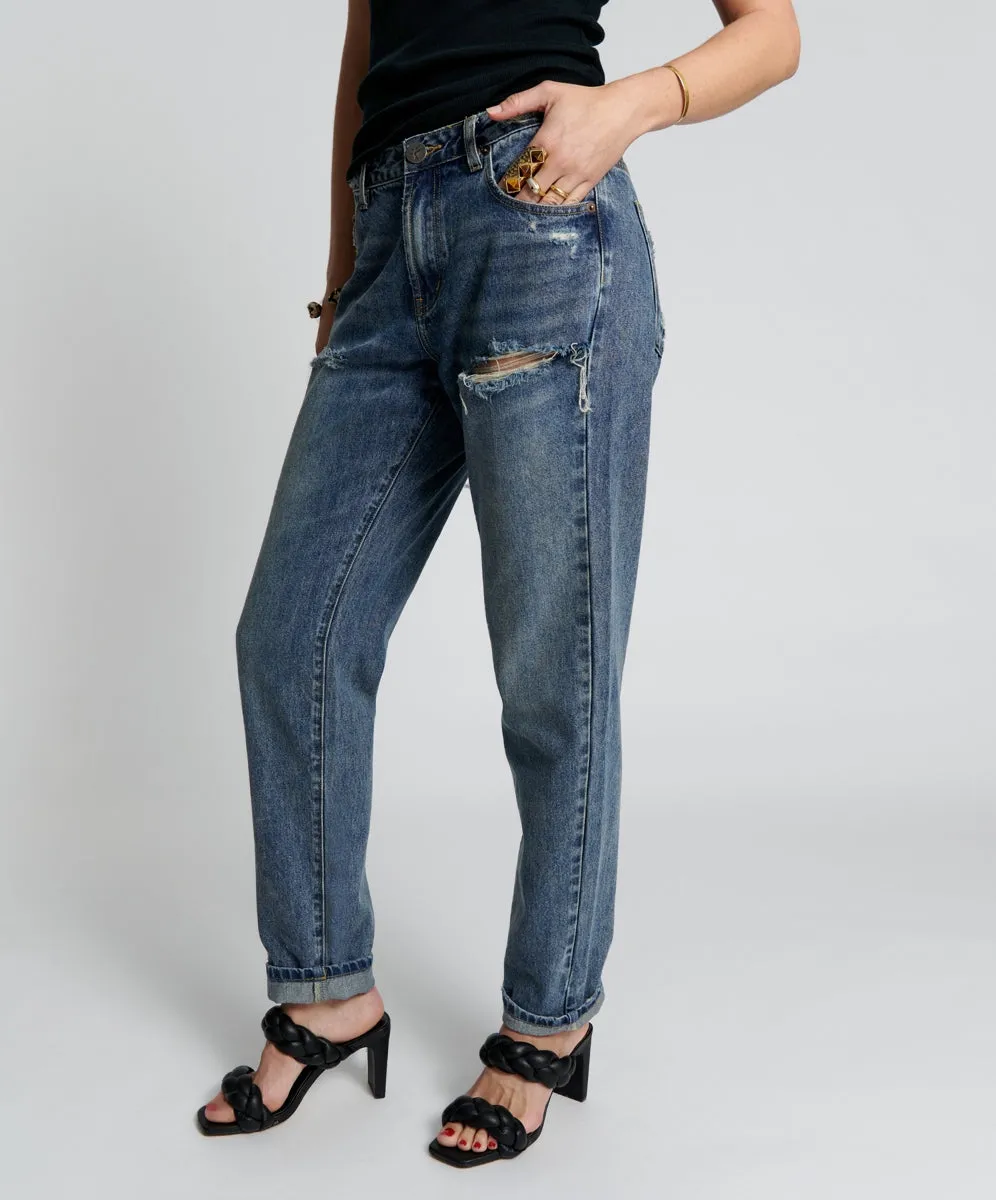 USED BLUE 1982S HIGH WAIST BALLOON JEANS