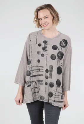 Veronica Mineral-Wash Tunic, Mocha