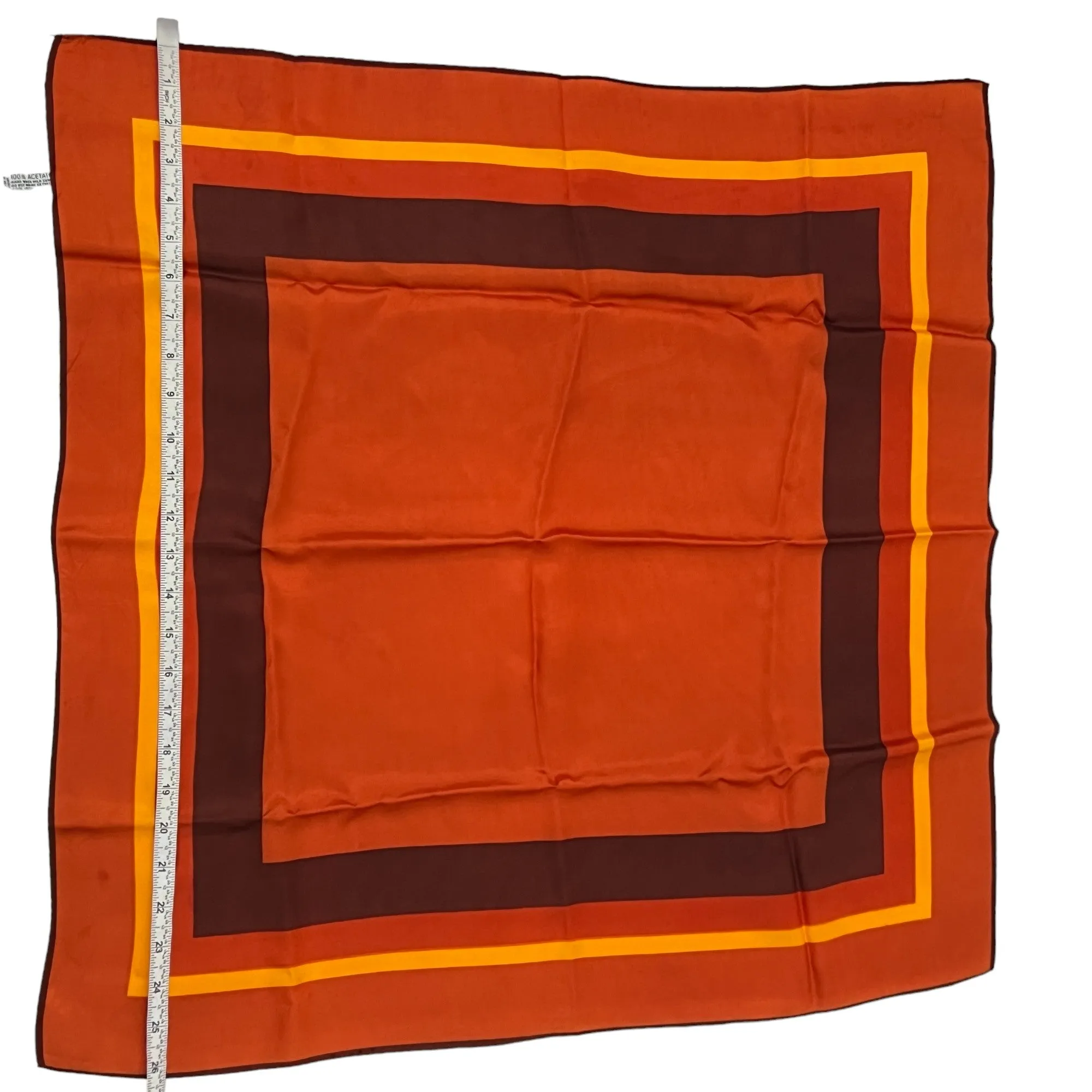 Vintage 60s Henryson All Weather Square Red Scarf 26.5" x 26.5  Made in Japan