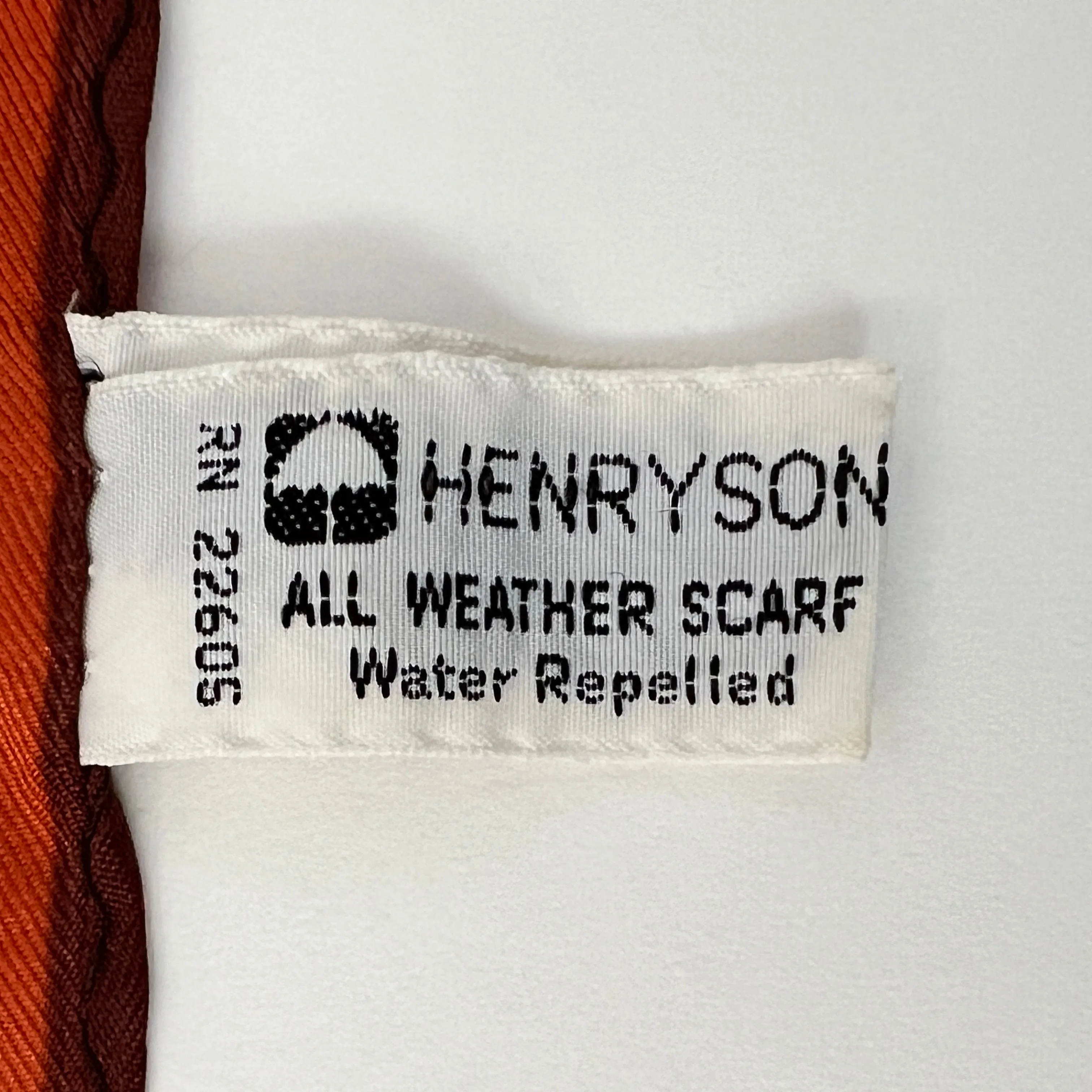 Vintage 60s Henryson All Weather Square Red Scarf 26.5" x 26.5  Made in Japan