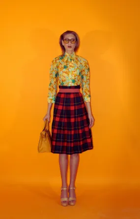 Vintage Red Tartan Skirt