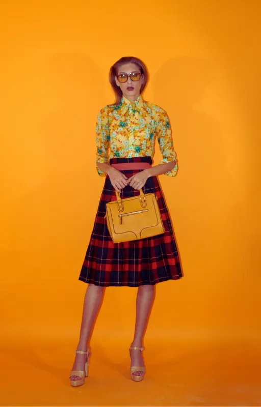 Vintage Red Tartan Skirt