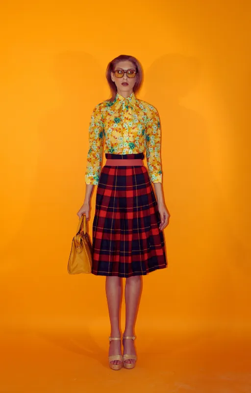 Vintage Red Tartan Skirt