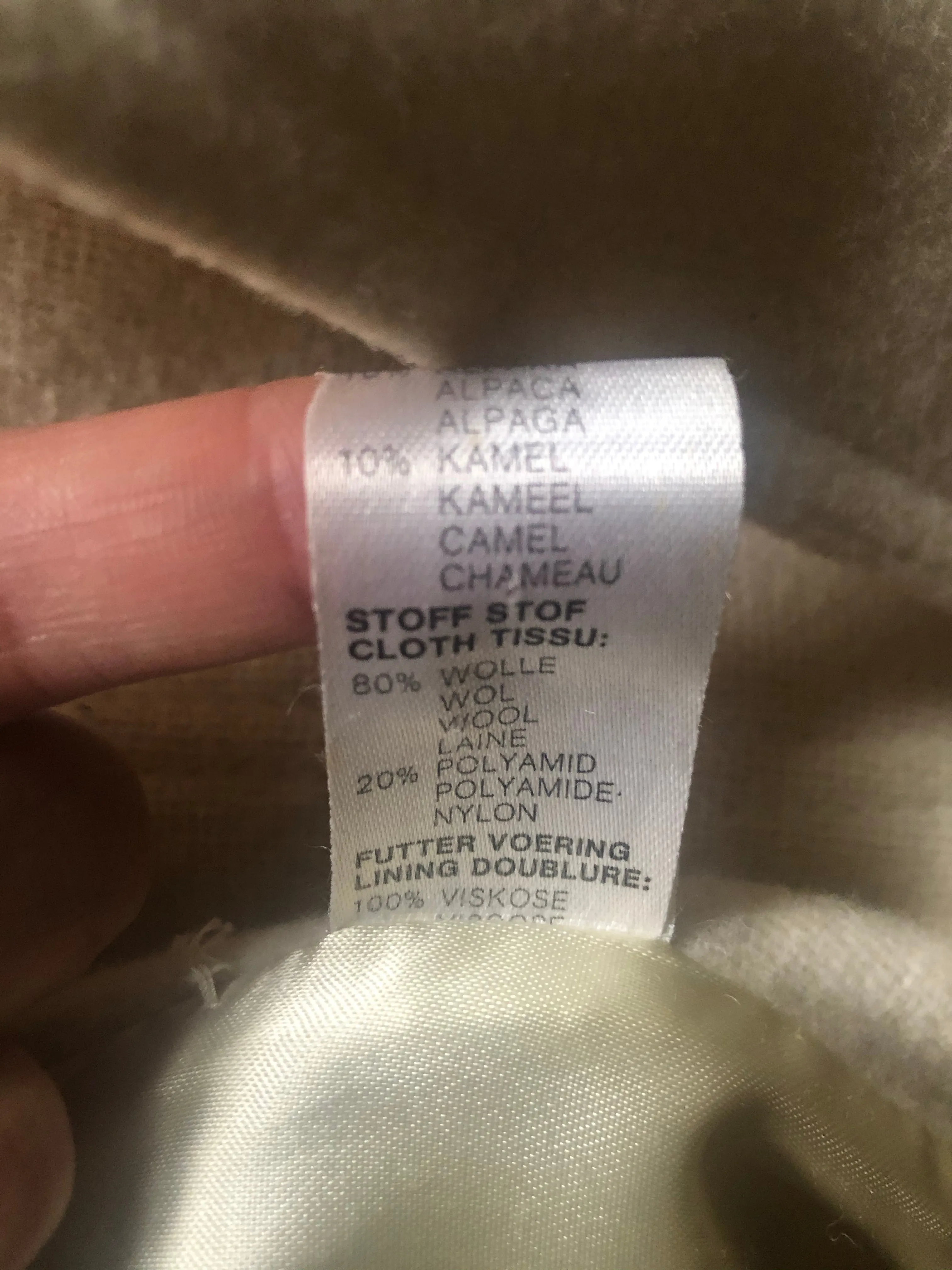 Vintage Wool Coat - Knitted back