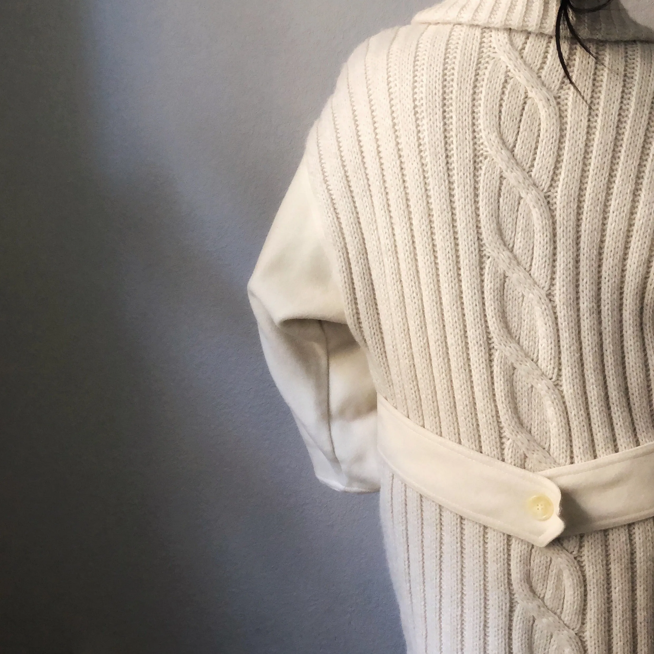 Vintage Wool Coat - Knitted back