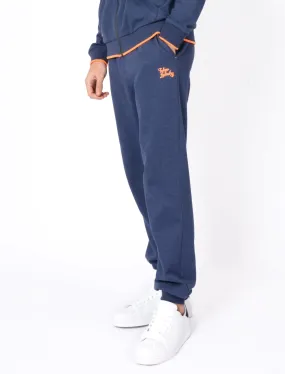 Western Brushback Fleece Cuffed Joggers In Mood Indigo Marl -Tokyo Laundry