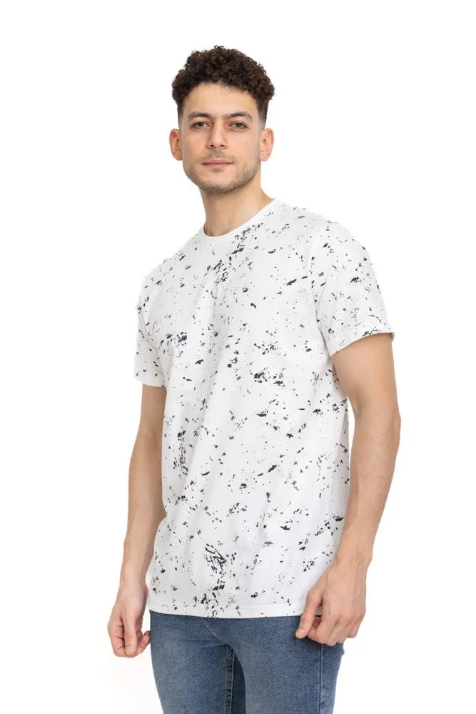 White Printed Round T-Shirt Design 6