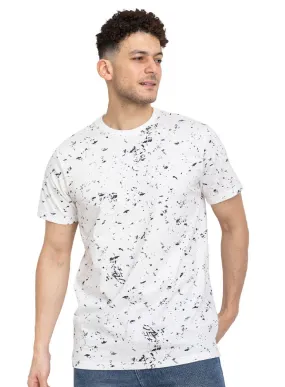 White Printed Round T-Shirt Design 6