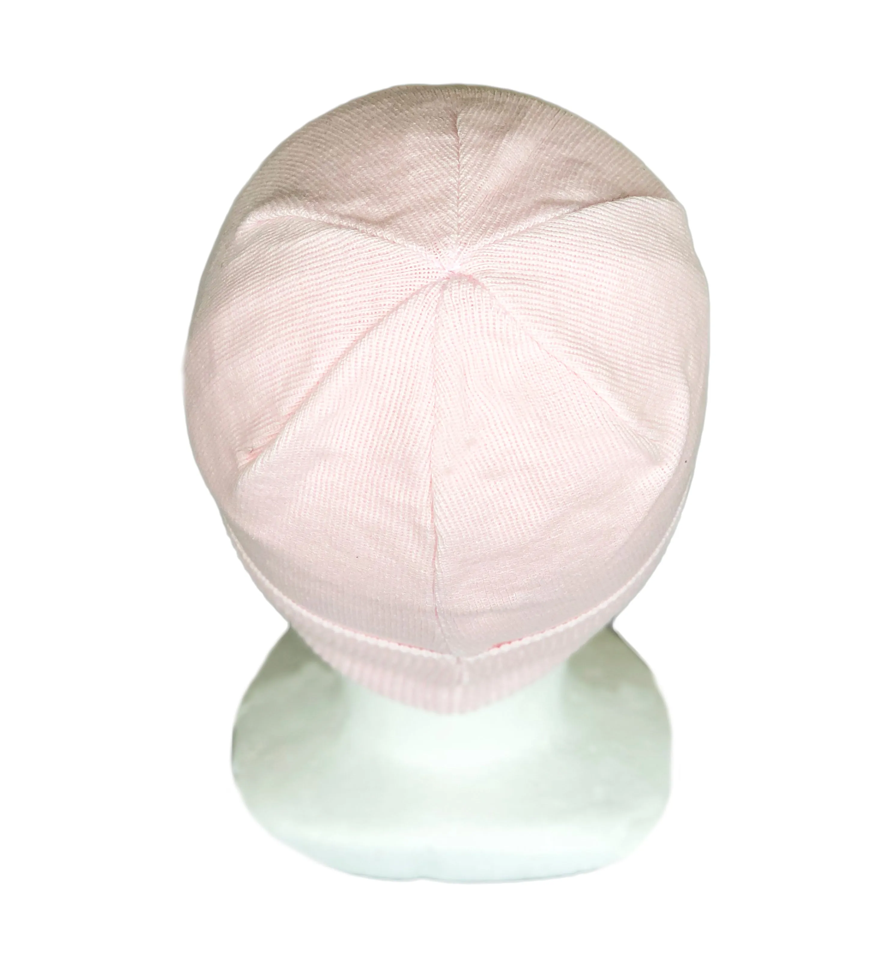 White Spring Winter Knitted Hat with Gold Crystals