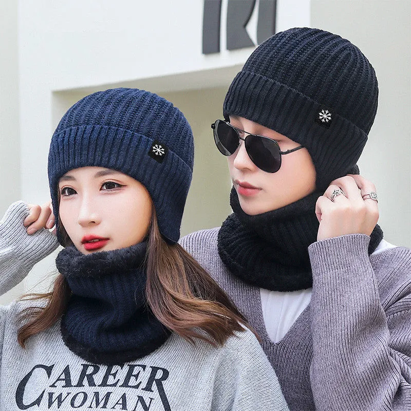 Winter Beanie Hat Scarf Sets Warm Knit Hat