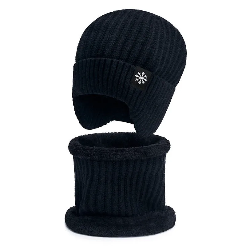 Winter Beanie Hat Scarf Sets Warm Knit Hat