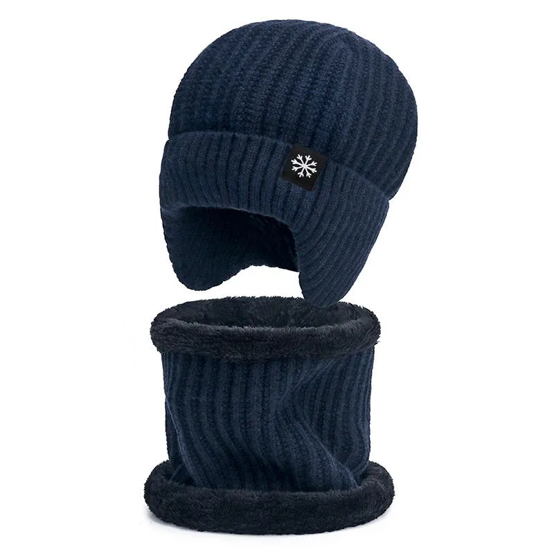 Winter Beanie Hat Scarf Sets Warm Knit Hat