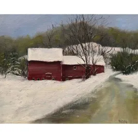 Winter in Vermont -Oil Painting 16x20
