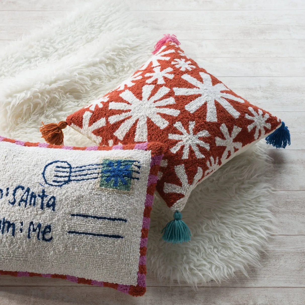 Winter Snowflakes Red Hook Pillow