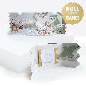 Winter Woodland Owl Cracker Card