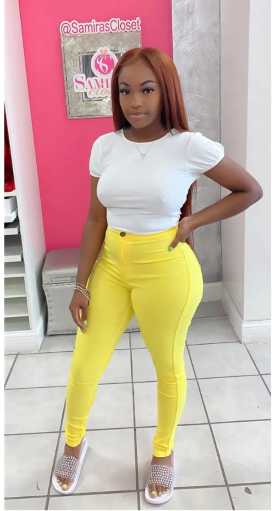 Women High Waist Skinny Jeans