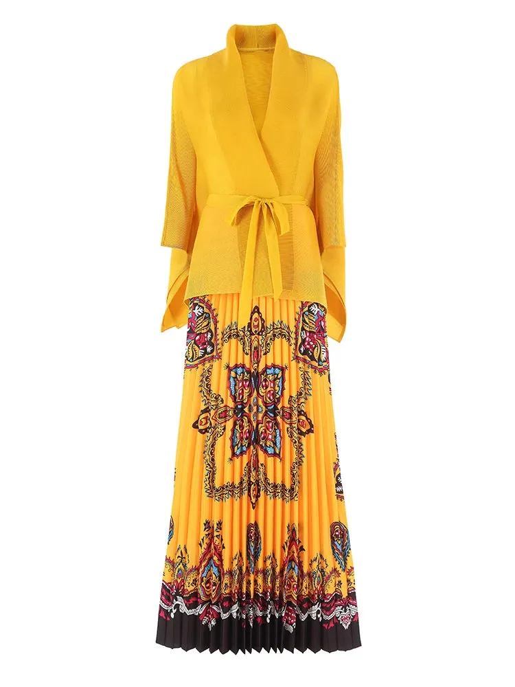 Women's Truly Pleated Maxi Skirt Set